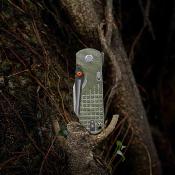 VOSA1311 Vosteed Hedgehog – Couteau Lame Sheepsfoot Acier CPM S35VN Manche Micarta Olive Top Liner Lock - Livraison Gratuite