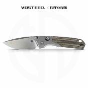VOSA2218 Couteau Vosteed Psyop 299 A2218 | Lame Drop Point Acier S35VN Manche Micarta UltreX™ Top Liner Lock - Livraison Gratuite