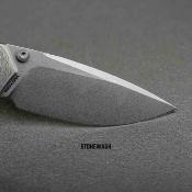 VOSA2232 Couteau Vosteed Psyop 299 | Lame Acier S35VN Stonewash | Manche Micarta Natural & Bolster Gravé | Livraison Gratuite