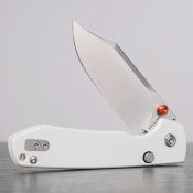 VOSA2912 Couteau Vosteed Raccoon Bowie Acier 14C28N Manche Micarta White Sécurité Top Liner Lock - Livraison Gratuite