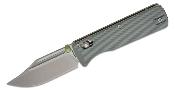 VOSA4101 Couteau Vosteed Vombat Bowie M390 Manche Aluminium Gris Sécurité Crossbar Lock - Livraison Gratuite