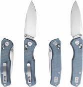 CMB18D CMB Explorer V2 | Couteau Lame Acier 14C28N Drop Point | Manche Blue Micarta | Axis Lock | Livraison Gratuite
