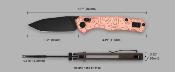 CMB22B CMB Explorer V2 | Couteau Lame Acier 14C28N Satin Drop Point | Manche Copper Foil | Axis Lock | Livraison Gratuite