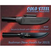 Couteau de Survie Cold Steel Bushman Secure-Ex Firesteel Acier SK-5 + Etui Secure-Ex + Fire Start CS95BUSK - Free Shipping