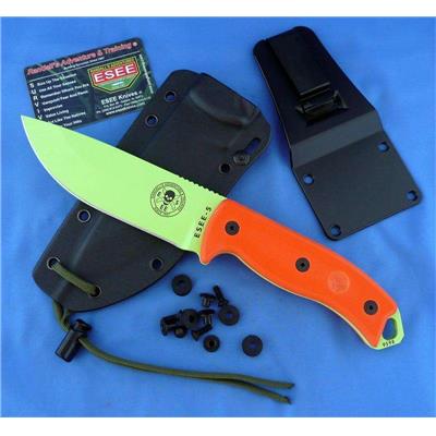 Couteau de Survie ESEE Model 5 Venom Green Survival, Escape Acier 1095 Made in USA ES5PVG - Livraison Gratuite