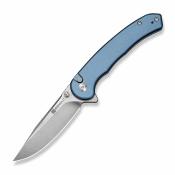S251023 Sencut Ingot Blue | Couteau Lame Acier D2 Clip Point | Manche Aluminium | Button Lock | Livraison Gratuite
