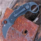 Couteau Spyderco Karahawk Lame Acier VG-10 Manche Black G-10 Made In Japan SC170GBBKP - Free Shipping