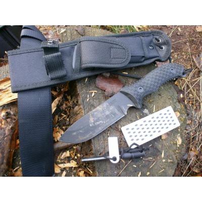 Couteau de Survie Schrade Frontier Carbone 1095 Manche TPE Etui Nylon SCHF36 - Free Shipping