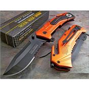 Couteau Tactical Rescue Evasion EMT Ouverture Assistée Lame Inox Cutter Brise Vitres TF688EMT - Free Shipping