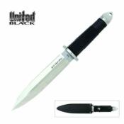 UC2630 United Cutlery Honshu D2 Fighter | Couteau Lame Double Tranchant Acier D2 Manche Caoutchouc Étui Cuir - Livraison Gratuite