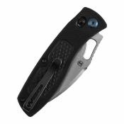 B2124V4 Tenable Heron - Couteau Pliant Crossbar Lock Lame 80 mm Acier Nitro-V Stonewash Manche G10 Black Motif Diamant - Livraison Gratuite