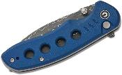 C23085BDS1 Couteau Civivi Triptych Lame Acier Damas Manche Blue Micarta Button Lock - Livraison Gratuite