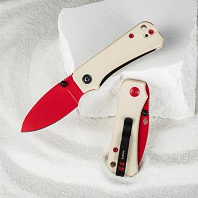 CIVC19068S7 Couteau CIVIVI Baby Banter Red/Ivory Lame Nitro-V IKBS - Livraison Gratuite