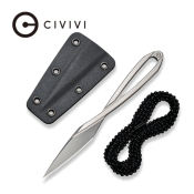 CIVC210011 Couteau de Cou CIVIVI D-Art Neck Gris Lame Acier D2 Etui Kydex - Livraison Gratuite