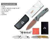 CMB18G Couteau Pliant CMB Made Knives Explorer Lame Acier 14C28N Drop Point Manche Micarta Vert Axis Lock - Livraison Gratuite