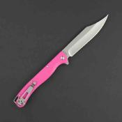 DGRTPFPKSW Couteau Daggerr Toothpick Pink Lame Clip Point Acier 8Cr14MoV Manche FRN Sécurité Liner Lock - Livraison Gratuite