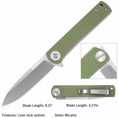 DTK3896MG Dreamtech – Couteau Lame Acier D2 Linerlock Manche Micarta Green – Livraison Gratuite
