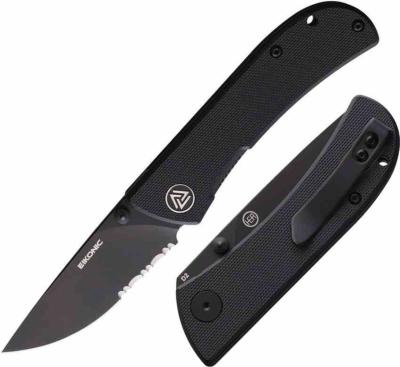 EKC220BBS – Couteau Eikonic Fairwind Linerlock – Lame acier D2 Serr Manche G10 Black – Livraison Gratuite