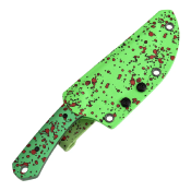 G006A7 — Couteau Kansept Flank Lame Acier D2 Drop Point Manche Aluminium Impression Zombie Blood Etui Kydex - Livraison Gratuite
