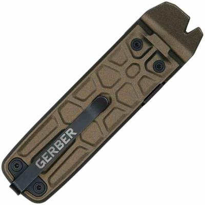 G1736 Multi-Tool Gerber Lockdown Slim Pry Bronze | Lame Acier Inox | 7 Fonctions & Manche Bronze - Livraison Gratuite