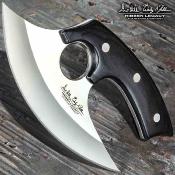 GH5074 Gil Hibben Legacy Ulu | Lame Acier 5Cr15 | Manche Pakkawood Noir | Housse Cuir - Livraison Gratuite