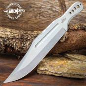 GH5107 Couteau de lancer Hibben III Throwing Knife Lame Acier 3Cr13 Etui Cuir - Livraison Gratuite