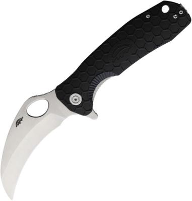 HB1101 — Couteau Honey Badger Claw Lame Acier 8Cr13MoV 57-59 HRC Satiné Manche FRN Noir Linerlock Clip - Livraison Gratuite