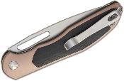 J1963BK CJRB Cutlery Droma – Manche Alu Champagne & G10 lame Drop Point AR-RPM9 SW - Livraison Gratuite