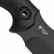 KI1105A3  Kizer Sheepdog Survival – Couteau Bushcraft Lame Acier 1095 Black Coating Manche Black G10 Housse Kydex - Livraison Gratuite  