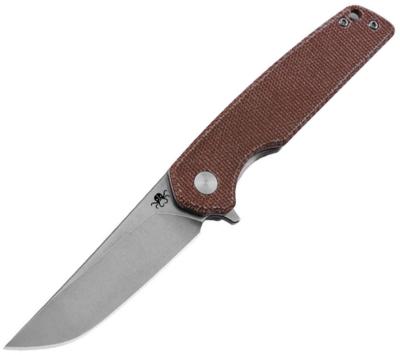 KKNJ145SRD Couteau Pliant Klaken Drift Pro Lame Acier 14C28N Manche Micarta Rouge Linerlock Flipper - Livraison Gratuite