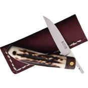 KOT422521  Couteau de Poche Artisanal Kotoh Made in Japan | Lame Acier D2 | Slipjoint & Manche Bois de Cerf - Livraison Gratuite
