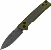 KS7205 Kershaw Launch 22 Auto  | Couteau Pliant Automatique USA | Lame Spear Point CPM MagnaCut | Manche Aluminium OD Green & Micarta - Livraison Gratuite