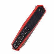 KT1042A3 Kansept Integra – Couteau Pliant Lame Acier 154CM Drop Point, Manche Noir/Rouge G10, Liner Lock – Livraison Gratuite