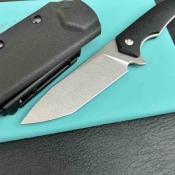 KUB184E Kubey Swordfish Tanto – Lame Fixe Acier AUS-10 Stonewash Manche G10 Noir Housse Kydex - Livraison Gratuite