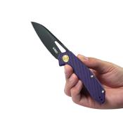 KUB291W Couteau KUBEY Vagrant Purple Lame Acier M390 Black IKBS - Livraison Gratuite