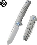 KUB315A Couteau Kubey Steelhead Gray Titane Lame Acier M390 IKBS - Livraison Gratuite