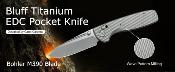 KUB383F Bubey Bluff – Couteau Pliant EDC Crossbar Lock | Lame Drop Point S35VN Beadblast | Manche Titane Gris - Livraison Gratuite