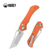 KUB433B Couteau KUBEY Tantorian Lame Acier 14C28N Satin Manche G10 Orange Crossbar Lock - Livraison Gratuite