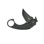 KUB439F Kubey Jaw KU439F – Couteau Pliant Tanto Karambit | Lame Recurve Blackwash 14C28N | Manche G10 Noir - Livraion Gratuite