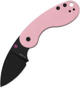 KV2742DSJA1  — Couteau Kizer Microbe AirTi Lame Acier 14C28N PVD Noir Drop Point Manche Aluminium Rose Ultrex G10 Slipjoint Clip Livraison Gratuite
