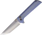 NMB2406BLMCT — Couteau North Mountain Blade Chop 2 Button Lock Lame Acier SLD-Magic San Mai Tanto Manche Micarta Bleu Livraison Gratuite