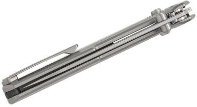 NOCMT2703 NOC Knives Dark Feather - Couteau Pliant Lame Acier M390 Sheepsfoot Manche Titane Verrouillage Crossbar Lock - Livraison Gratuite 