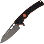 OLM065B Couteau Pliant Outdoor Life HYOH EDC Lame Acier D2 Manche G10 Noir/Orange Linerlock - Livraison Gratuite