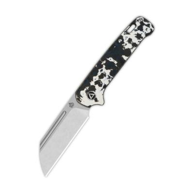 QS130SJG1 Couteau Pliant QSP Penguin Lame Acier CPM-20CV Manche Fat Carbon White Storm Slip Joint - Livraison Gratuite