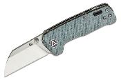 QS130XSB Couteau QSP Mini Penguin Denim Blue Lame Acier 14C28N Manche Micarta IKBS - Livraison Gratuite