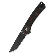 QS139F2 Couteau QSP Osprey CF/Red Lame Acier 14C28N IKBS - Livraison Gratuite