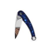 QS161E Couteau QSP Dolphin Clip Point Lame Acier 14C28N Manche Blue Resin Liner Lock Bearing  - Livraison Gratuite