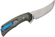REA193 Reate Knives PL-7 – Couteau lame Acier Nitro-V Trailing Point Manche Micarta Black Verrouillage Pivot Lock Clip Titane - Livraison Gratuite
