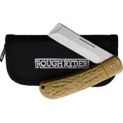 RR2284 Couteau Rough Ryder Apta Lame Cleaver Acier VG-10 Manche Laiton Slip Joint - Livraison Gratuite