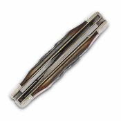 RR2531 — Couteau Rough Rider Capitol Intern Lame Acier Damas Spear et Wharncliffe Manche Os Jiggé Cannelle - Livraison Gratuite